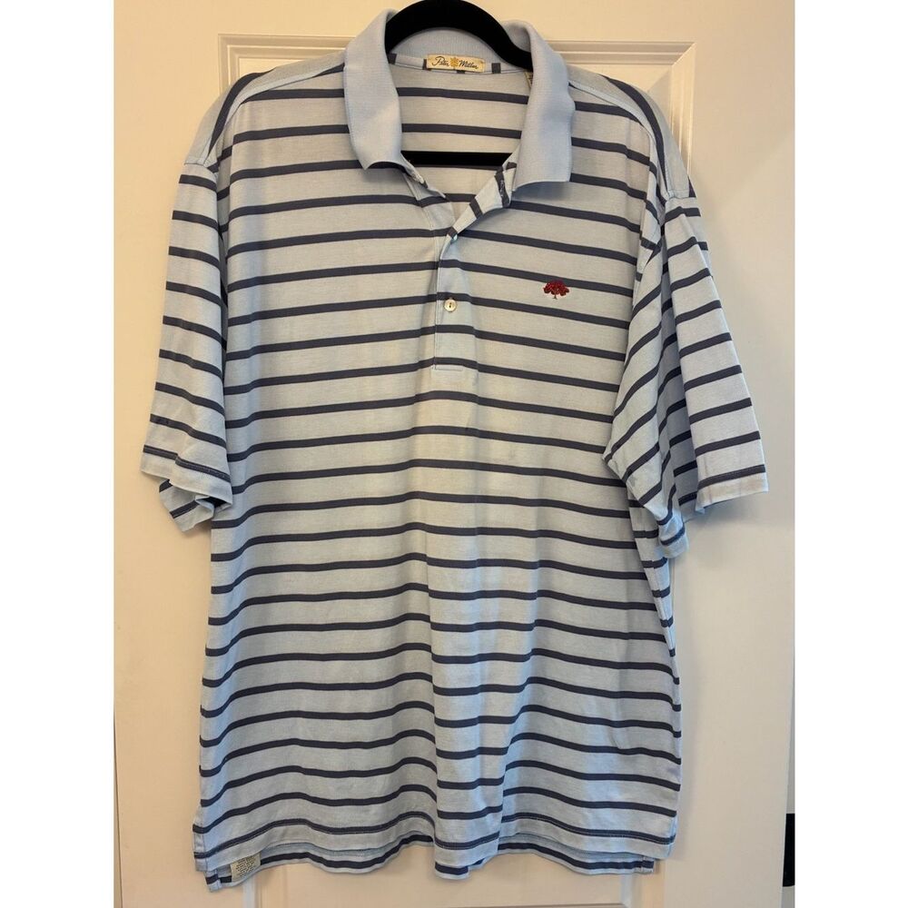 PETER MILLAR Short Sleeve Golf Polo Royal Poinciana Golf Club Naples Size Large